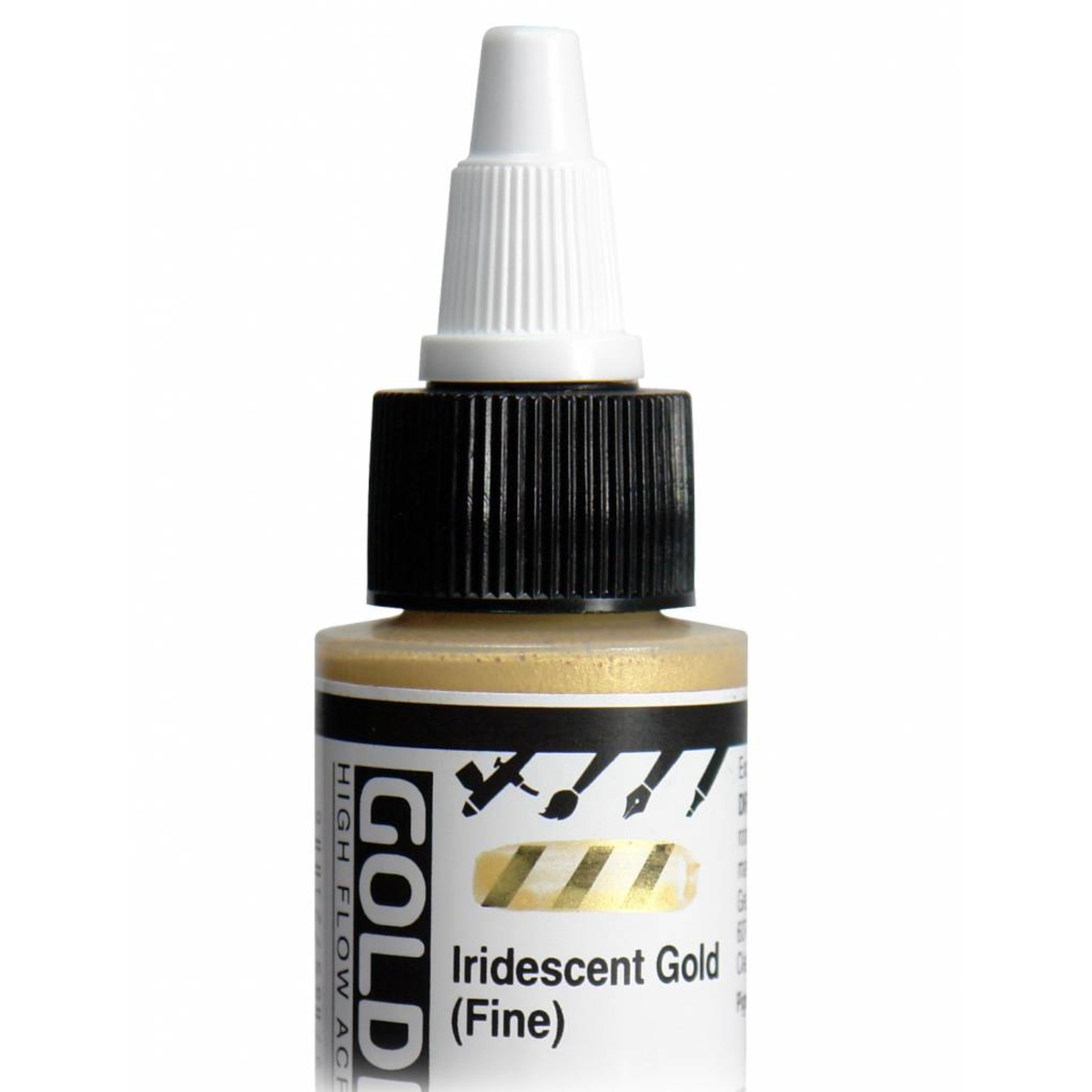 GOLDEN GOLDEN HIGH FLOW ACRYLIC IRIDESCENT GOLD (FINE) 4OZ