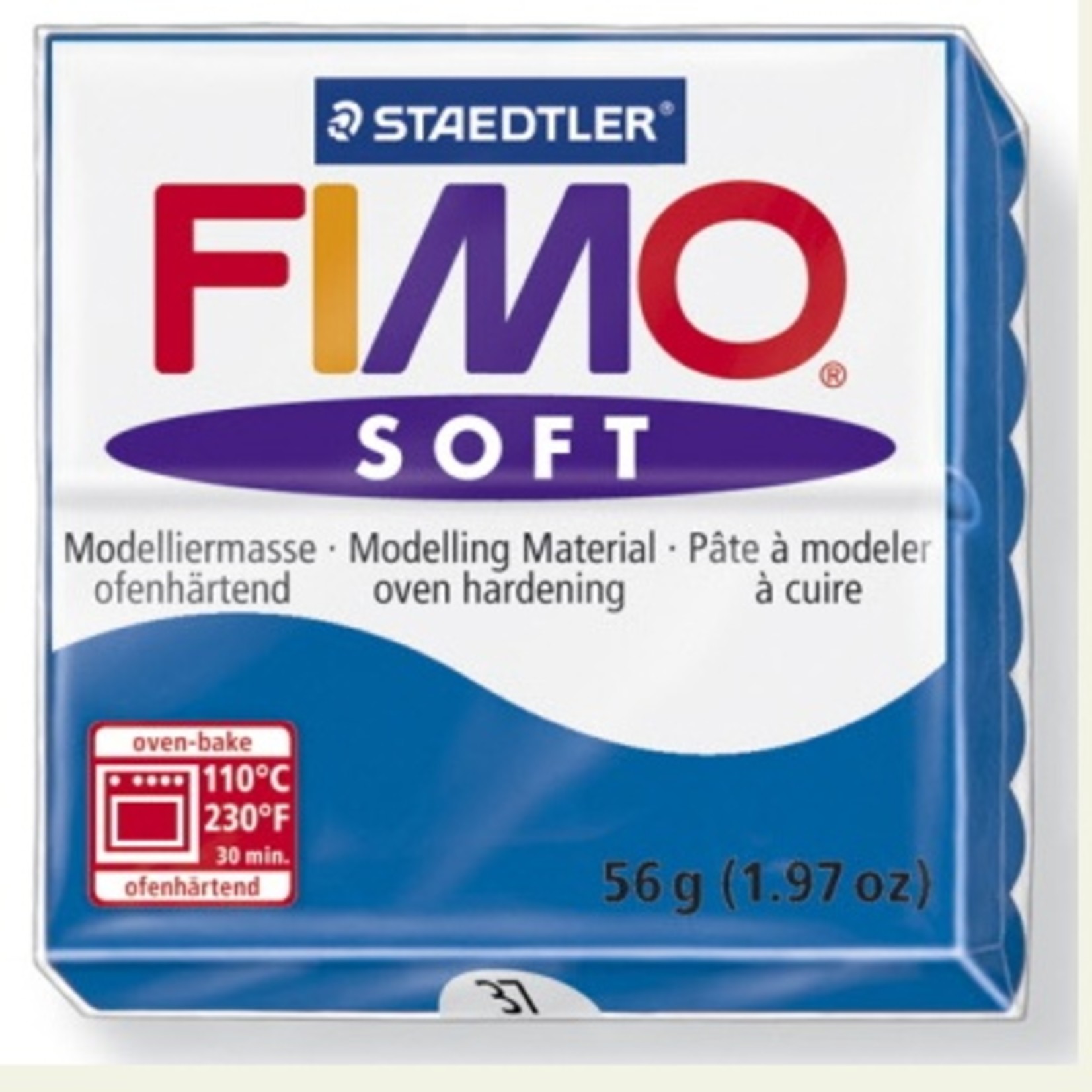 STAEDTLER FIMO SOFT OVEN BAKE CLAY 37 PACIFIC BLUE 57G