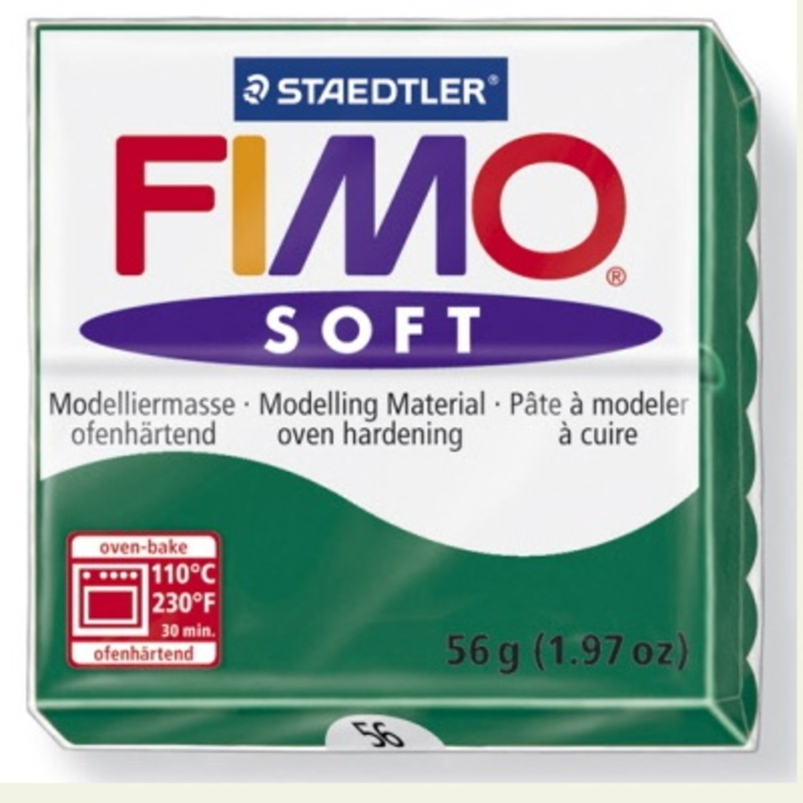 STAEDTLER FIMO SOFT OVEN BAKE CLAY 56 EMERALD 57G