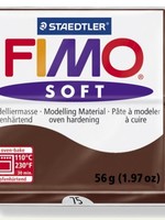 STAEDTLER FIMO SOFT OVEN BAKE CLAY 75 CHOCOLATE 57G