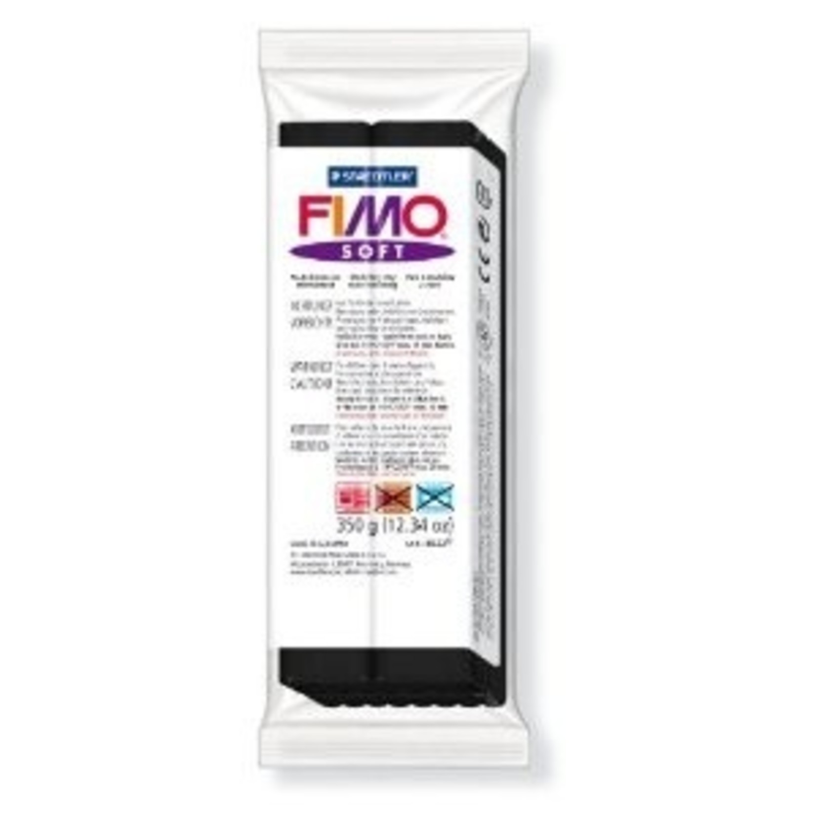 STAEDTLER FIMO SOFT OVEN BAKE CLAY 9 BLACK 350G