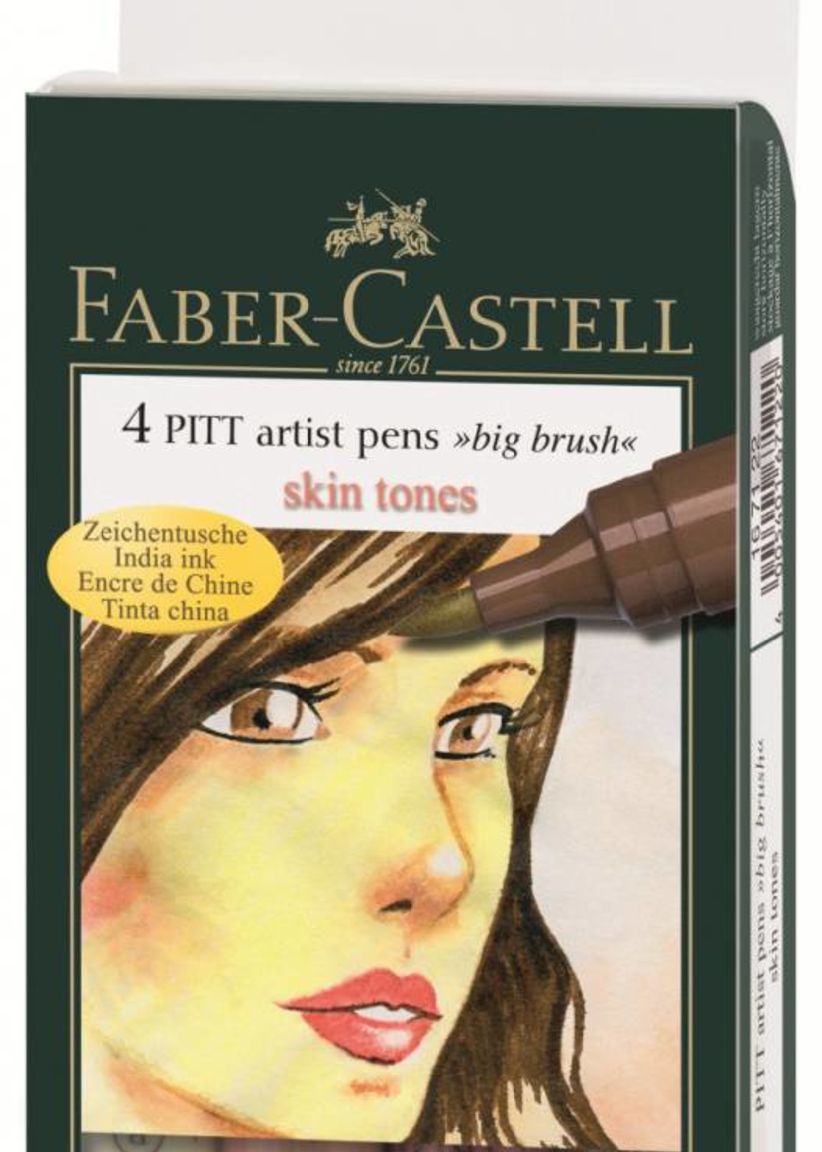 FABER CASTELL PITT ARTIST PEN BIG BRUSH SET/4 SKINTONE
