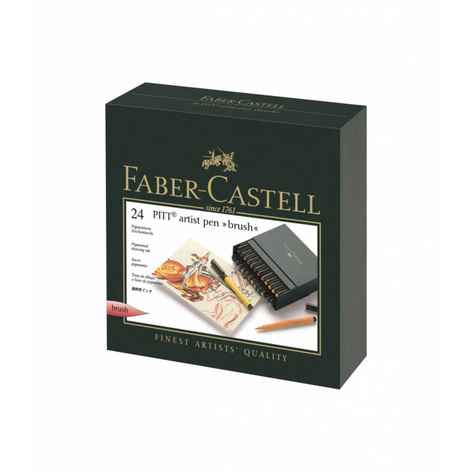 FABER CASTELL PITT ARTIST PEN BRUSH SET/24 STUDIO BOX