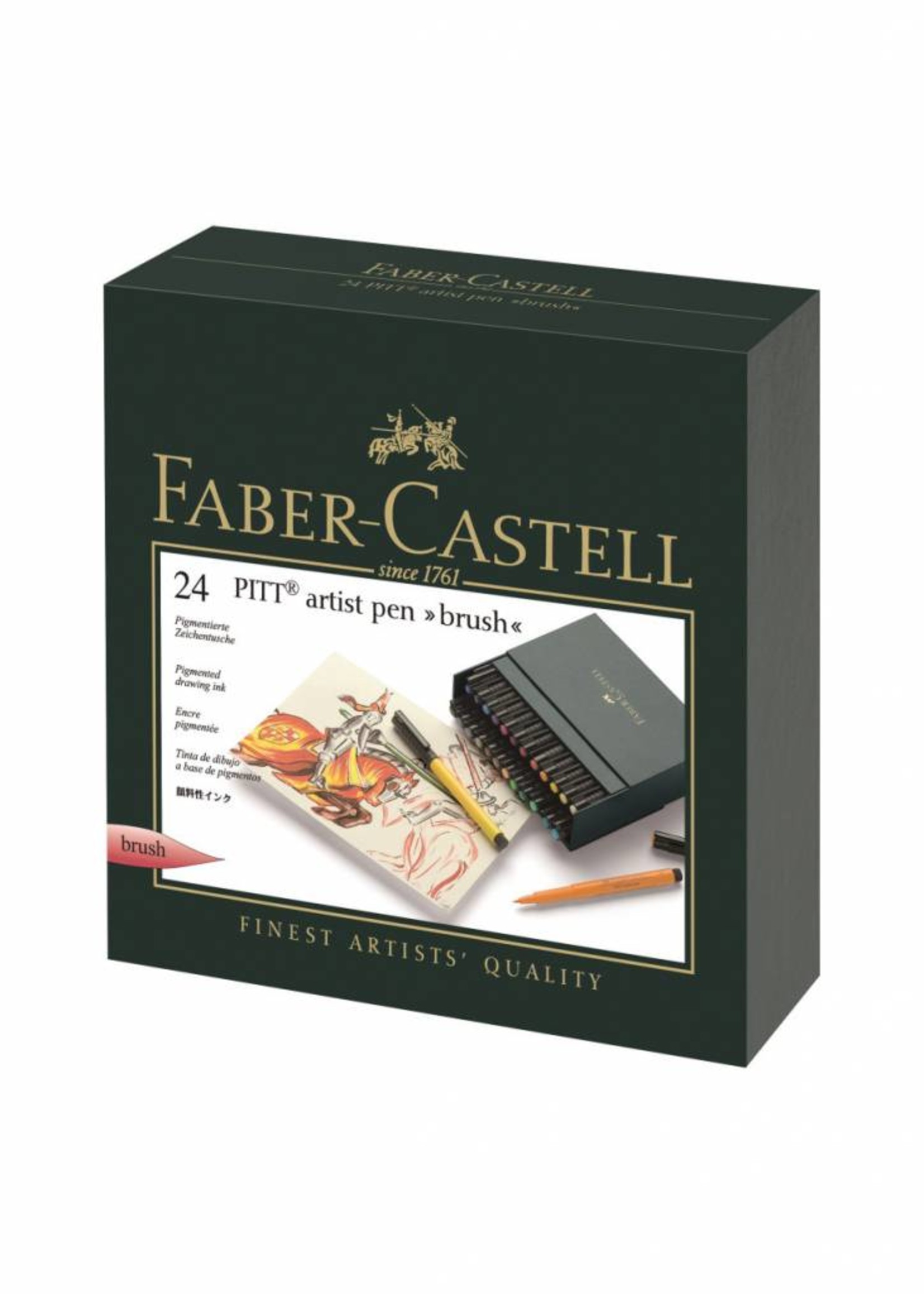FABER CASTELL PITT ARTIST PEN BRUSH SET/24 STUDIO BOX