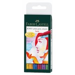 FABER CASTELL PITT ARTIST PEN BRUSH SET/6 BASIC COLOURS