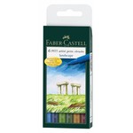 FABER CASTELL PITT ARTIST PEN BRUSH SET/6 LANDSCAPE COLOURS