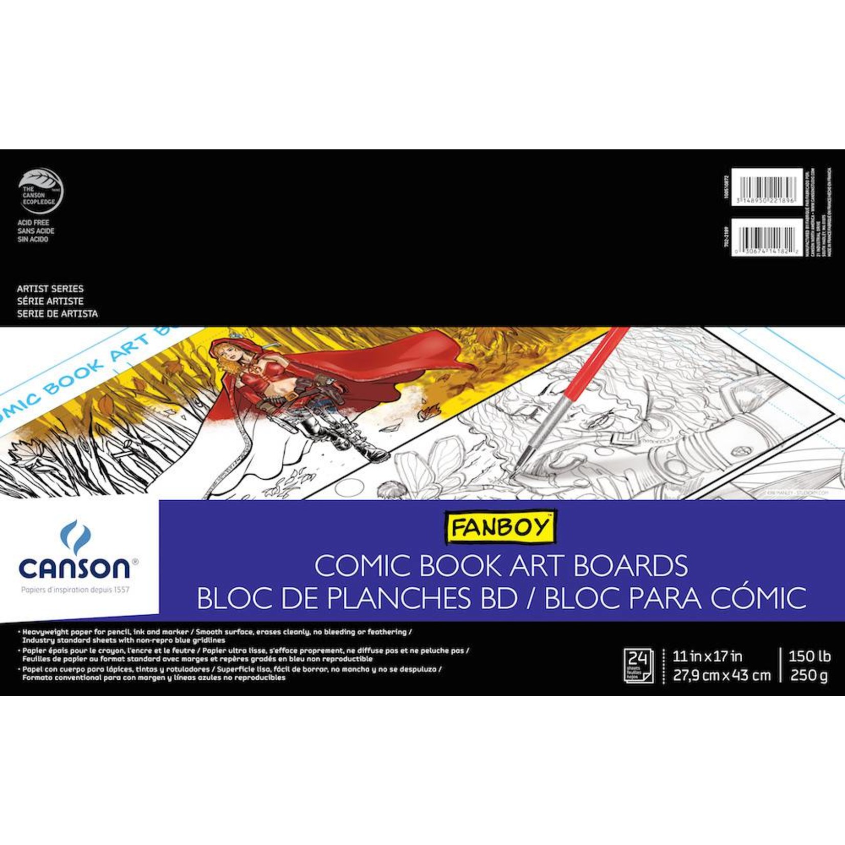 CANSON CANSON ARTIST SERIES COMIC BOOK ART BOARDS 11X17 150LB  24/SHT    CAN-100510872