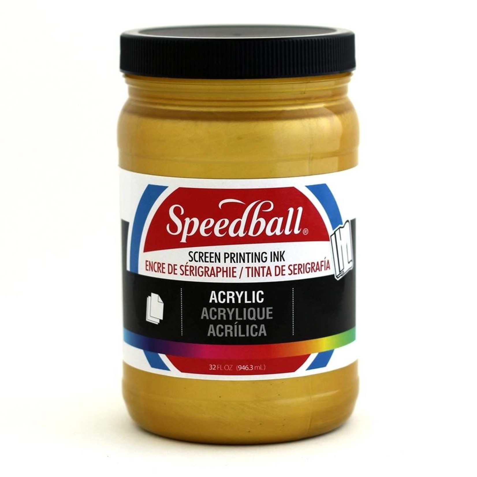 SPEEDBALL INC SPEEDBALL OPAQUE FABRIC SCREEN PRINTING INK GOLD 32OZ