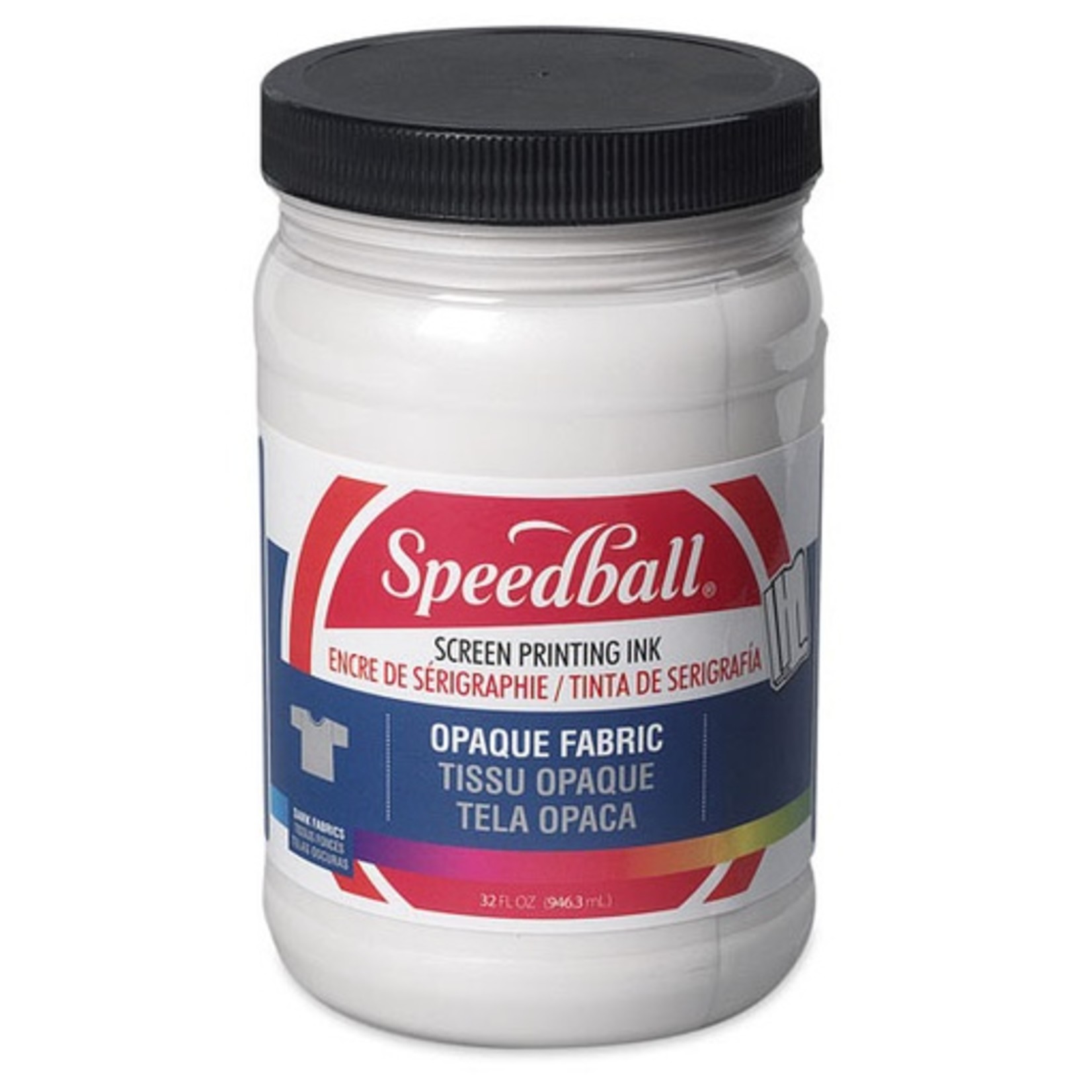 Speedball Opaque Fabric Screen Printing Ink, 32-Ounce, Pearly White