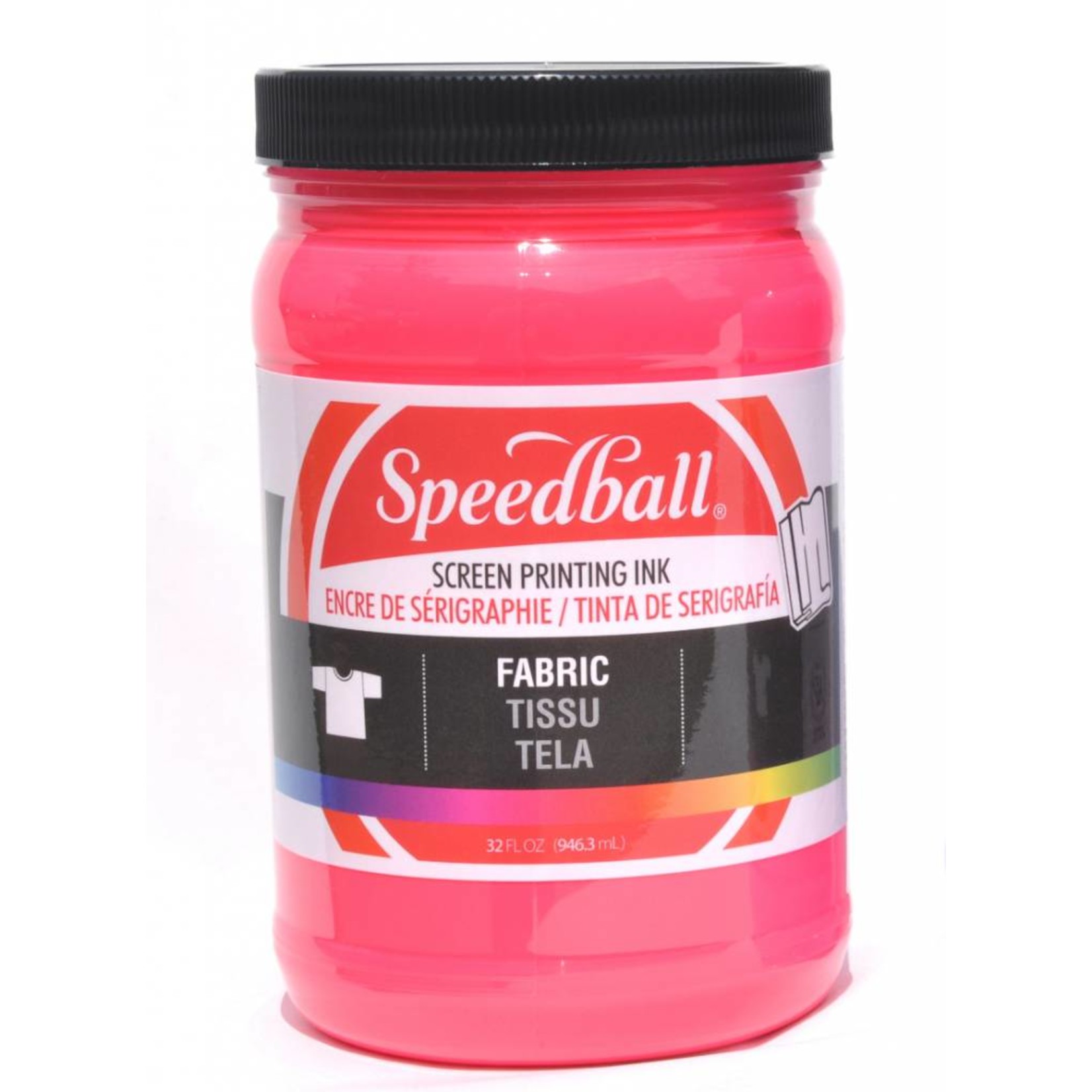 Speedball : Fluorescent Fabric Screen Printing Ink : 8oz : Hot