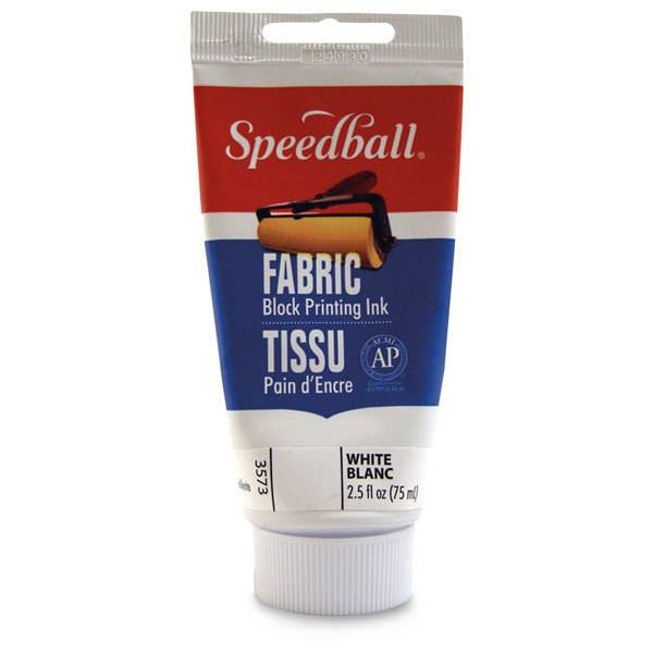 SPEEDBALL INC SPEEDBALL FABRIC BLOCK PRINTING INK WHITE 2.5OZ Colours