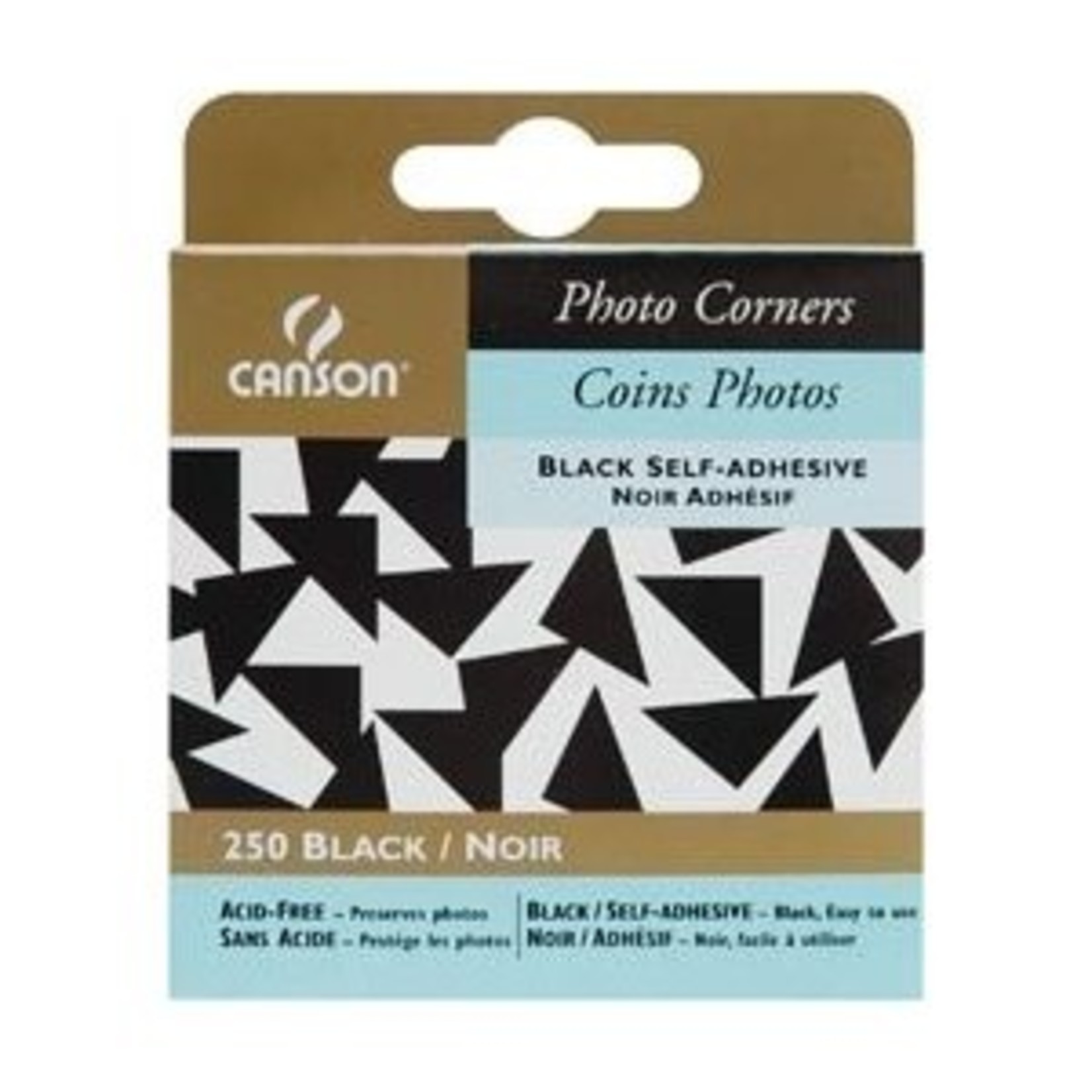 CANSON CANSON PHOTO CORNERS SELF-ADHESIVE BLACK 250/PK    CAN-100510370