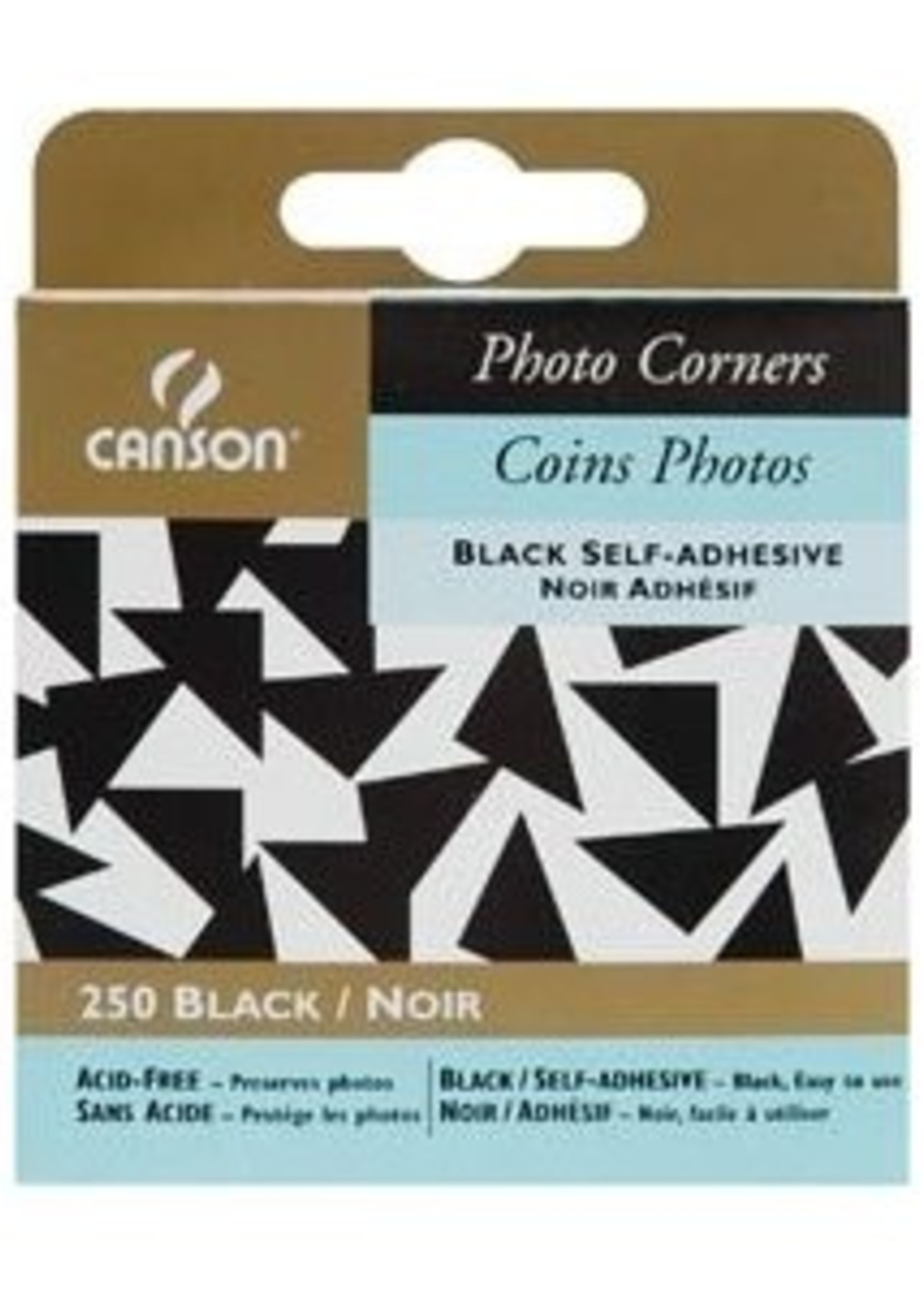 CANSON CANSON PHOTO CORNERS SELF-ADHESIVE BLACK 250/PK    CAN-100510370