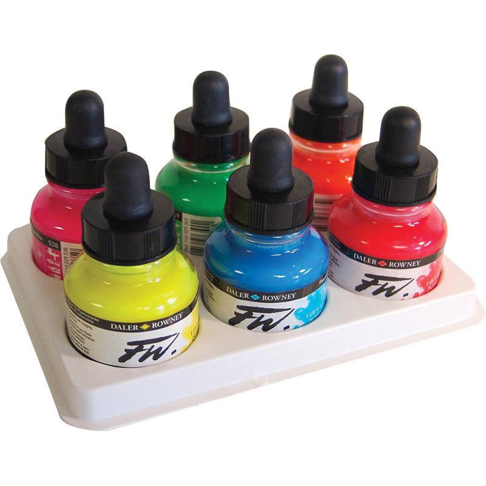 DALER ROWNEY FW LIQUID ACRYLIC FLUORESCENT SET/6