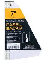 LINECO LINECO SELF-STICK EASEL BACKS WHITE 7 INCH 5/PK