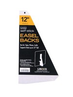LINECO LINECO SELF-STICK EASEL BACKS WHITE 12 INCH 5/PK