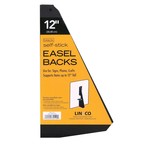 LINECO LINECO SELF-STICK EASEL BACKS BLACK 12 INCH 5/PK