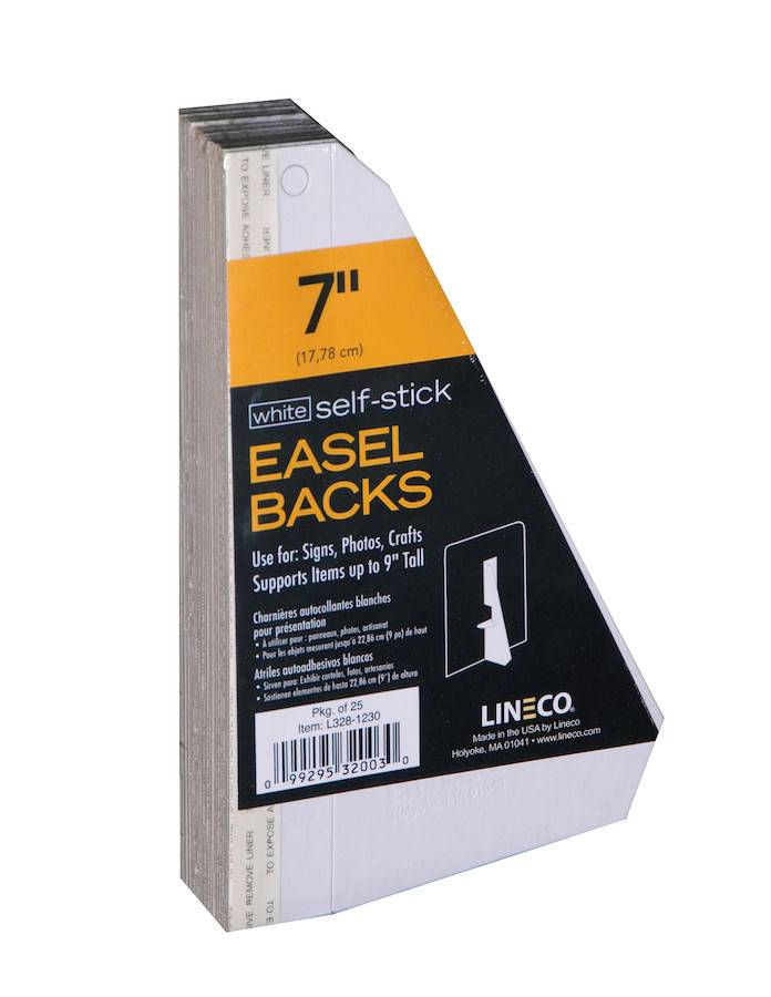 LINECO LINECO SELFSTICK EASEL BACKS WHITE 7 INCH 25/PK Colours