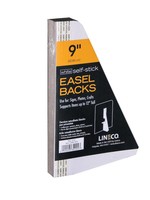 LINECO LINECO SELF-STICK EASEL BACKS WHITE 9 INCH 25/PK