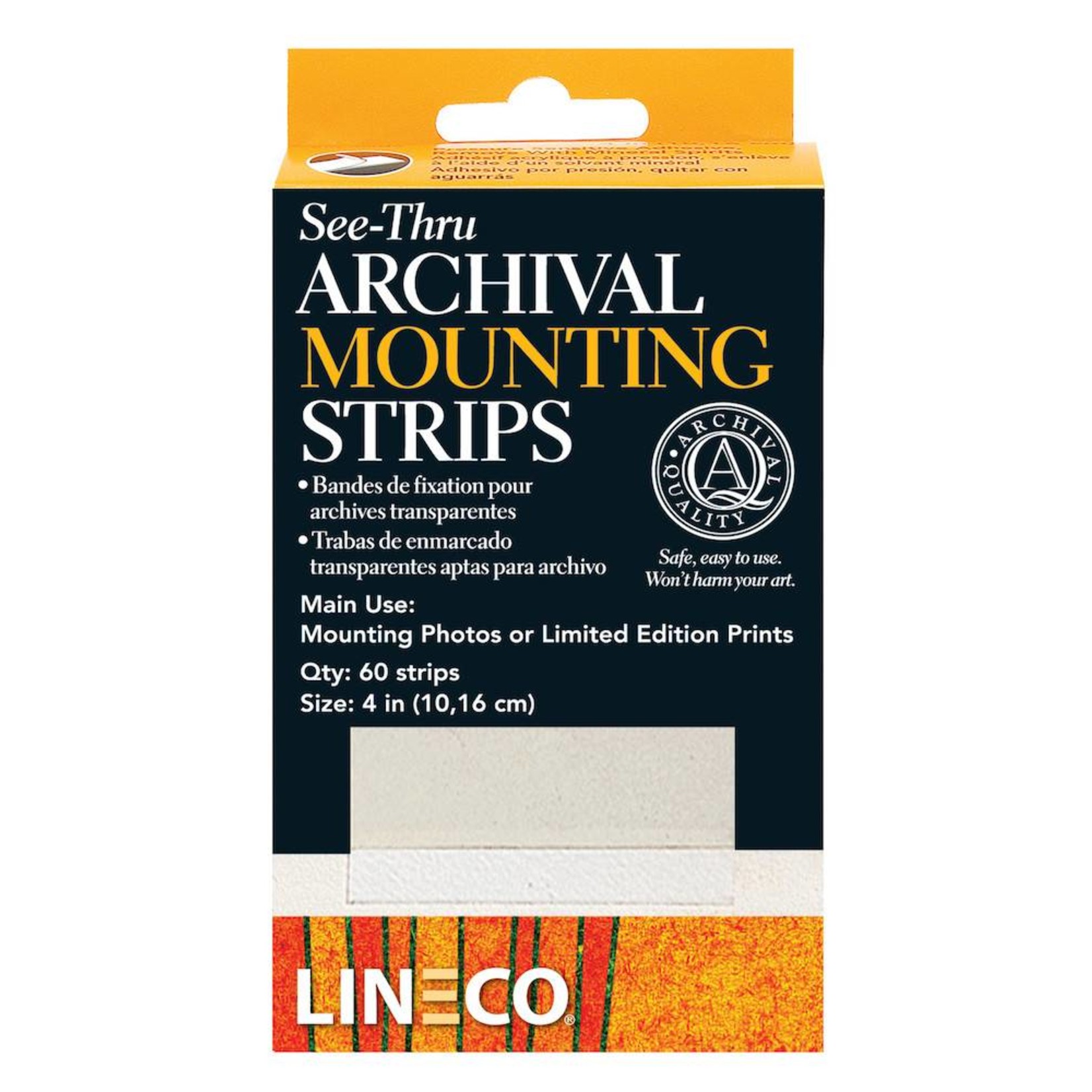 LINECO LINECO SEE-THRU ARCHIVAL MOUNTING STRIPS    L533-4015