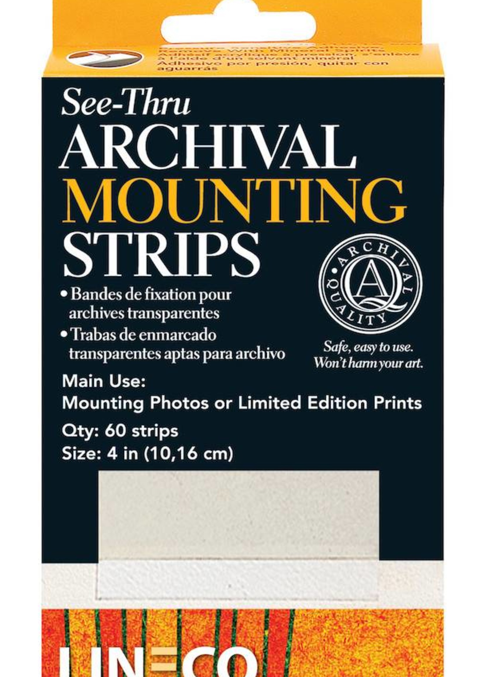LINECO LINECO SEE-THRU ARCHIVAL MOUNTING STRIPS    L533-4015