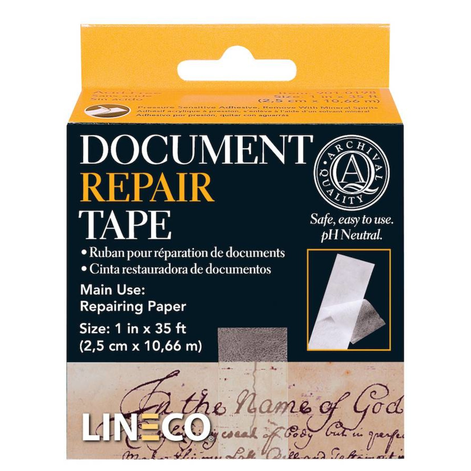 LINECO LINECO DOCUMENT REPAIR TAPE 1''X35'    901-0198