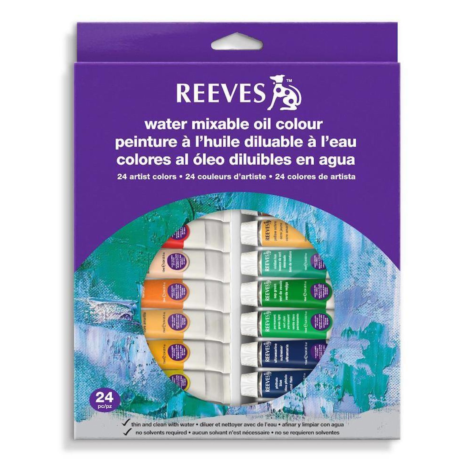 REEVES REEVES WATER MIXABLE OIL TUBE SET/24 10ML    8200202