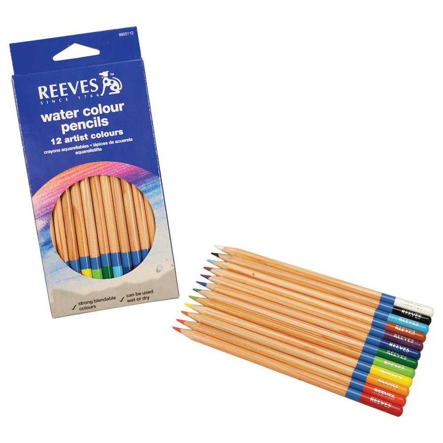 REEVES REEVES WATERCOLOUR PENCIL SET/12 8920112 Colours Artist Supplies