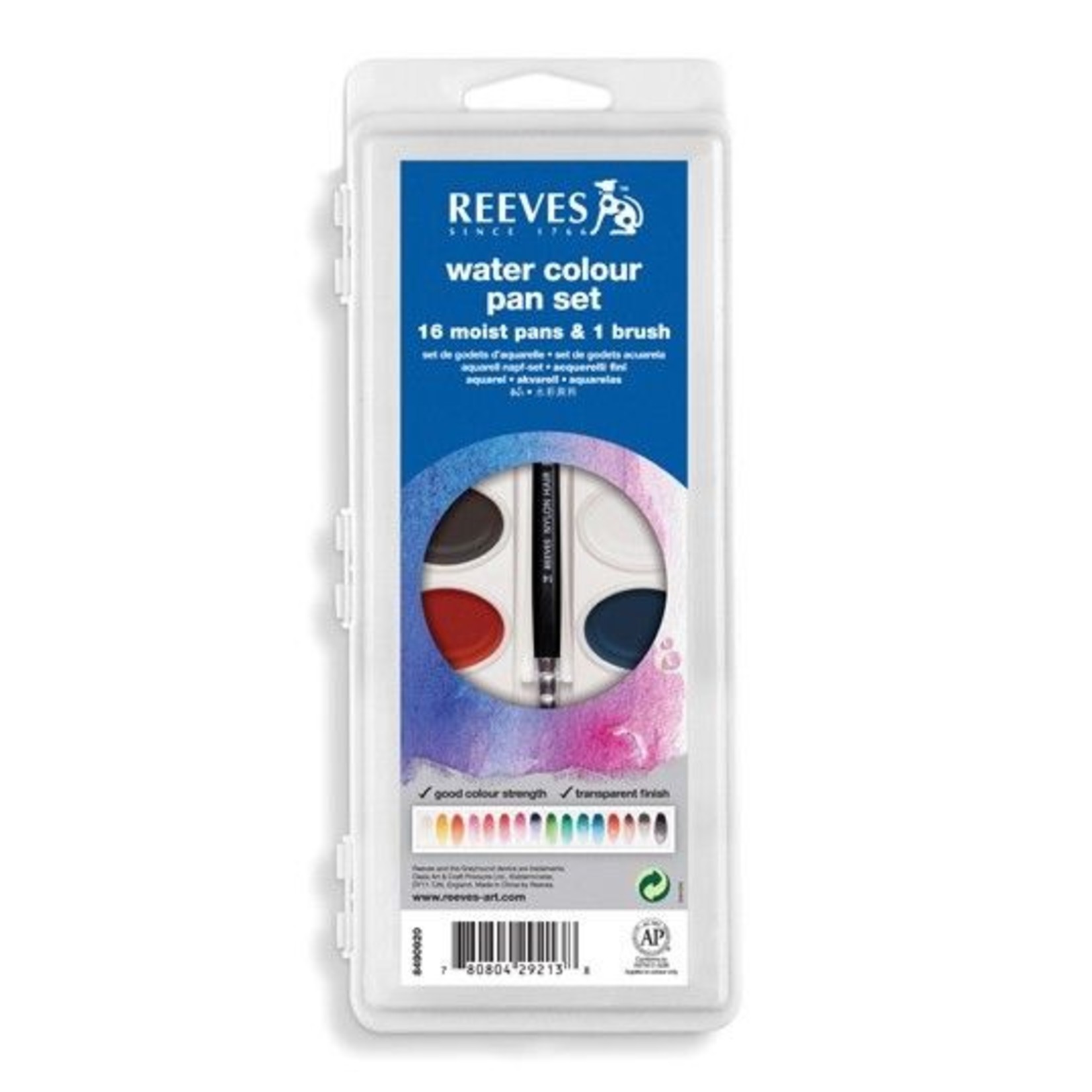 REEVES REEVES WATERCOLOUR OVAL PAN SET/8    8490910