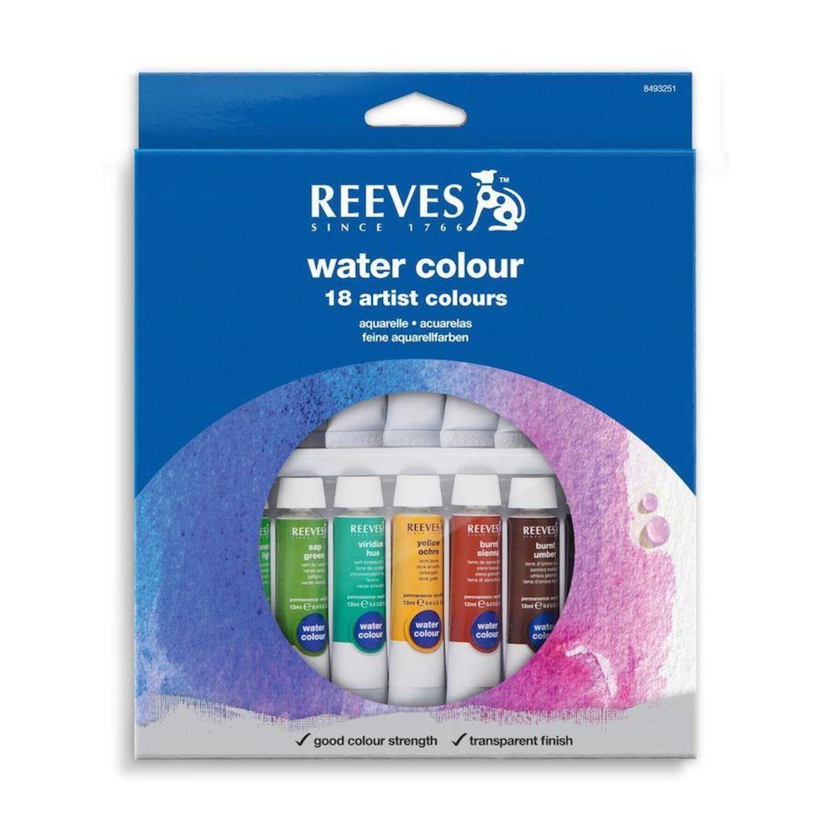 REEVES REEVES WATERCOLOUR TUBE SET/18 10ML     8493264