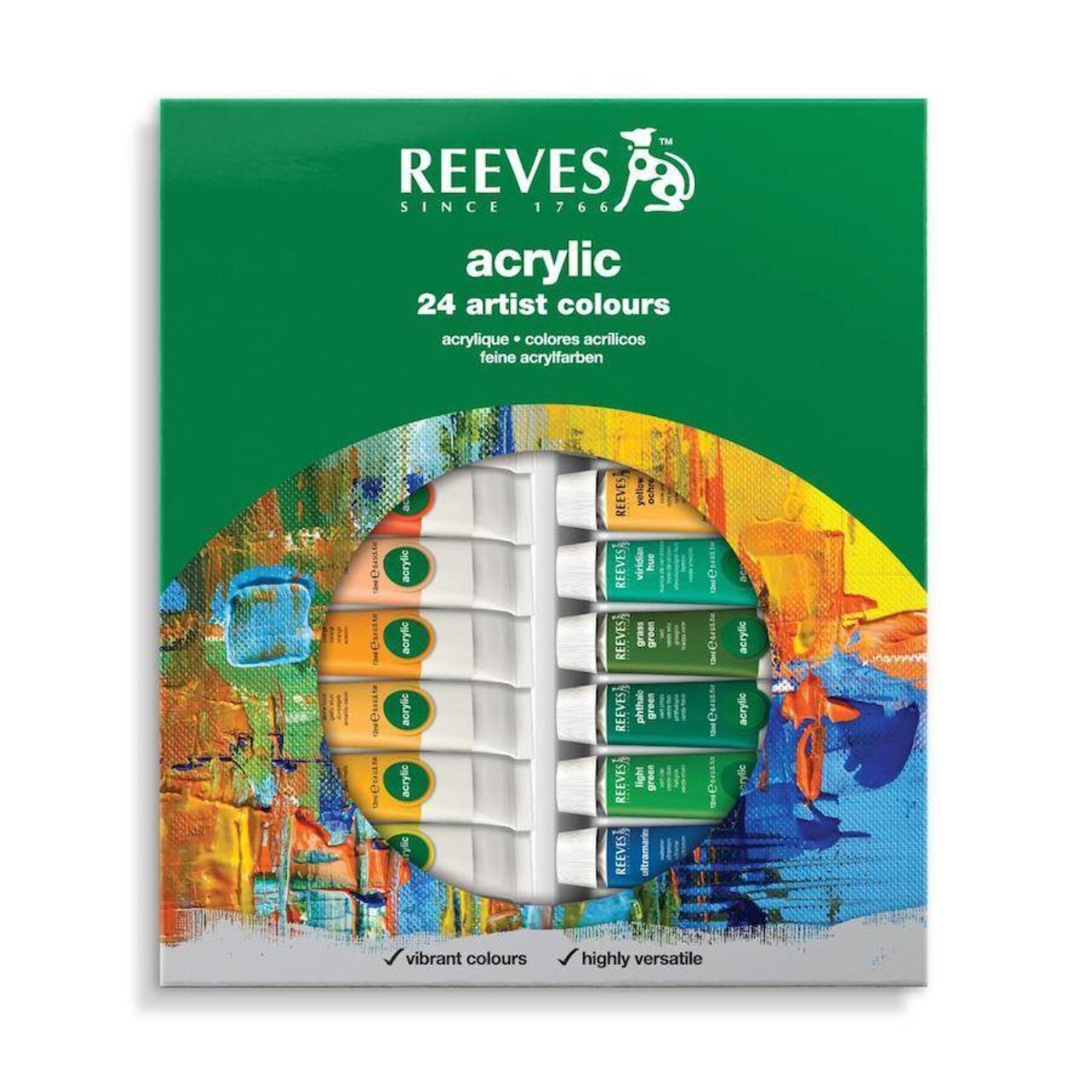 REEVES REEVES ACRYLIC TUBE SET/24 10ML   8394211