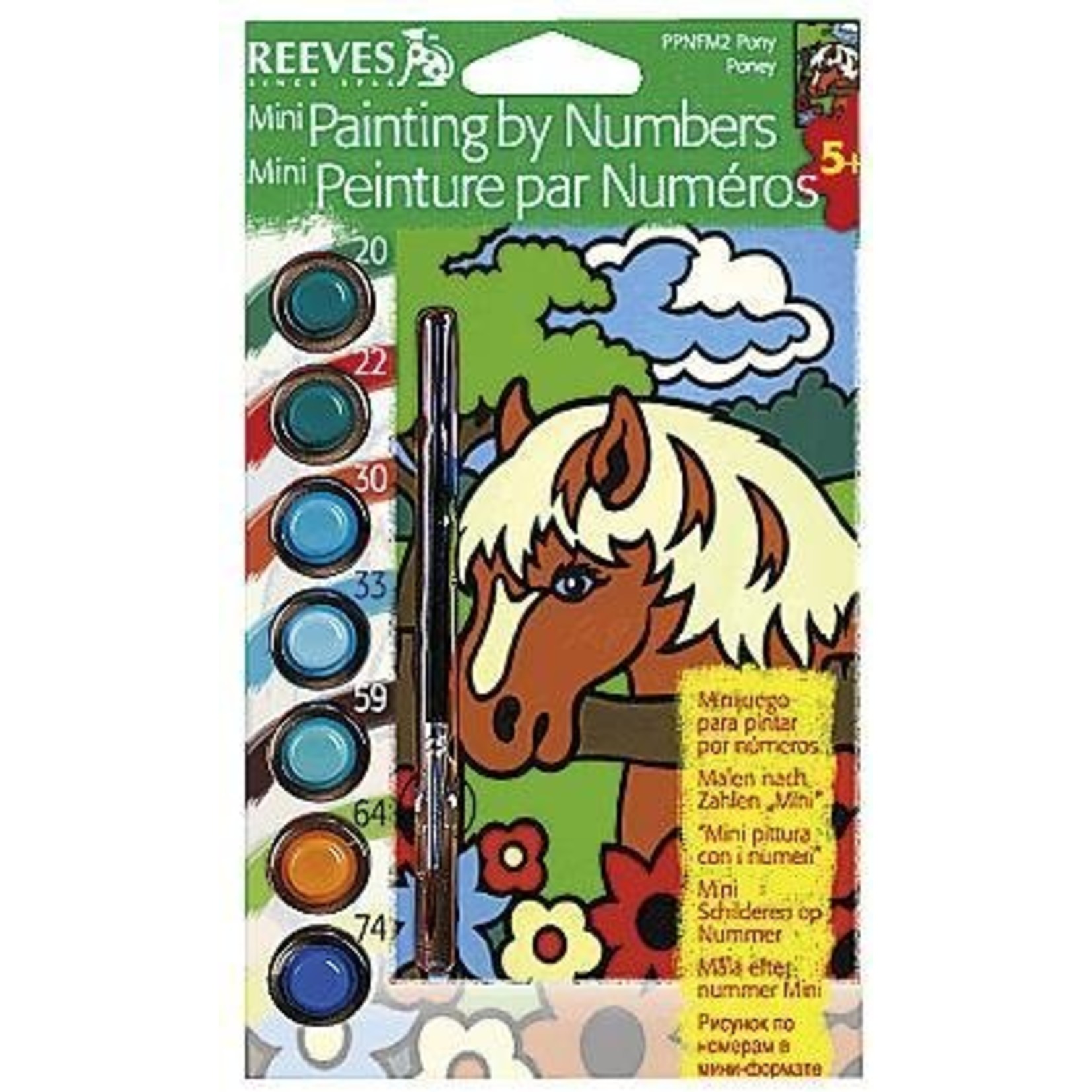 REEVES REEVES MINI PAINTING BY NUMBERS PONY    DISC