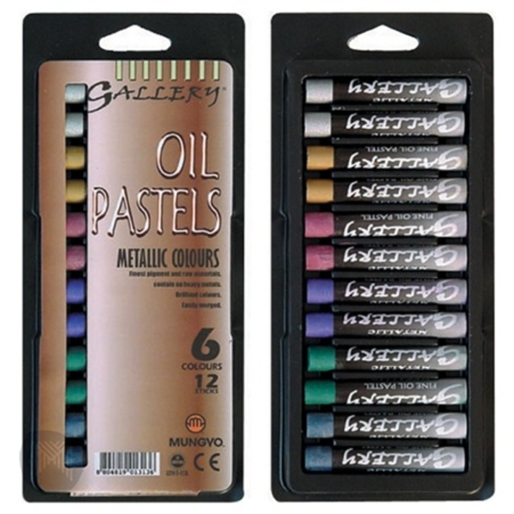 Mungyo Gallery Soft Oil Pastels Set of 12 - Metallic Colors