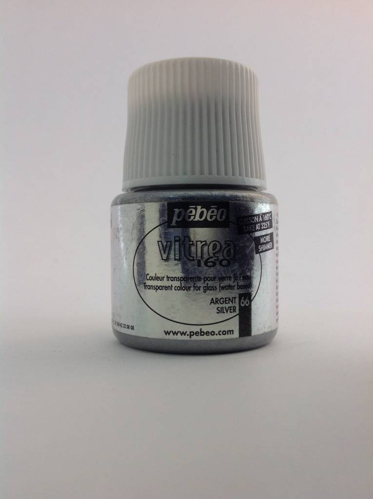 PEBEO VITREA SILVER 45ML Colours Artist Supplies