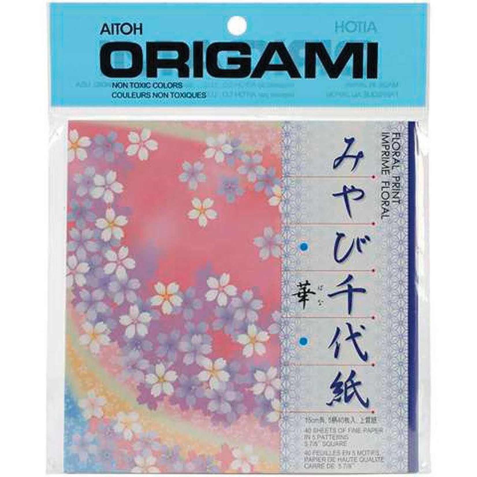 AITOH AITOH FLORAL ORIGAMI PAPER 5 PATTERNS 48/PK    FLC200