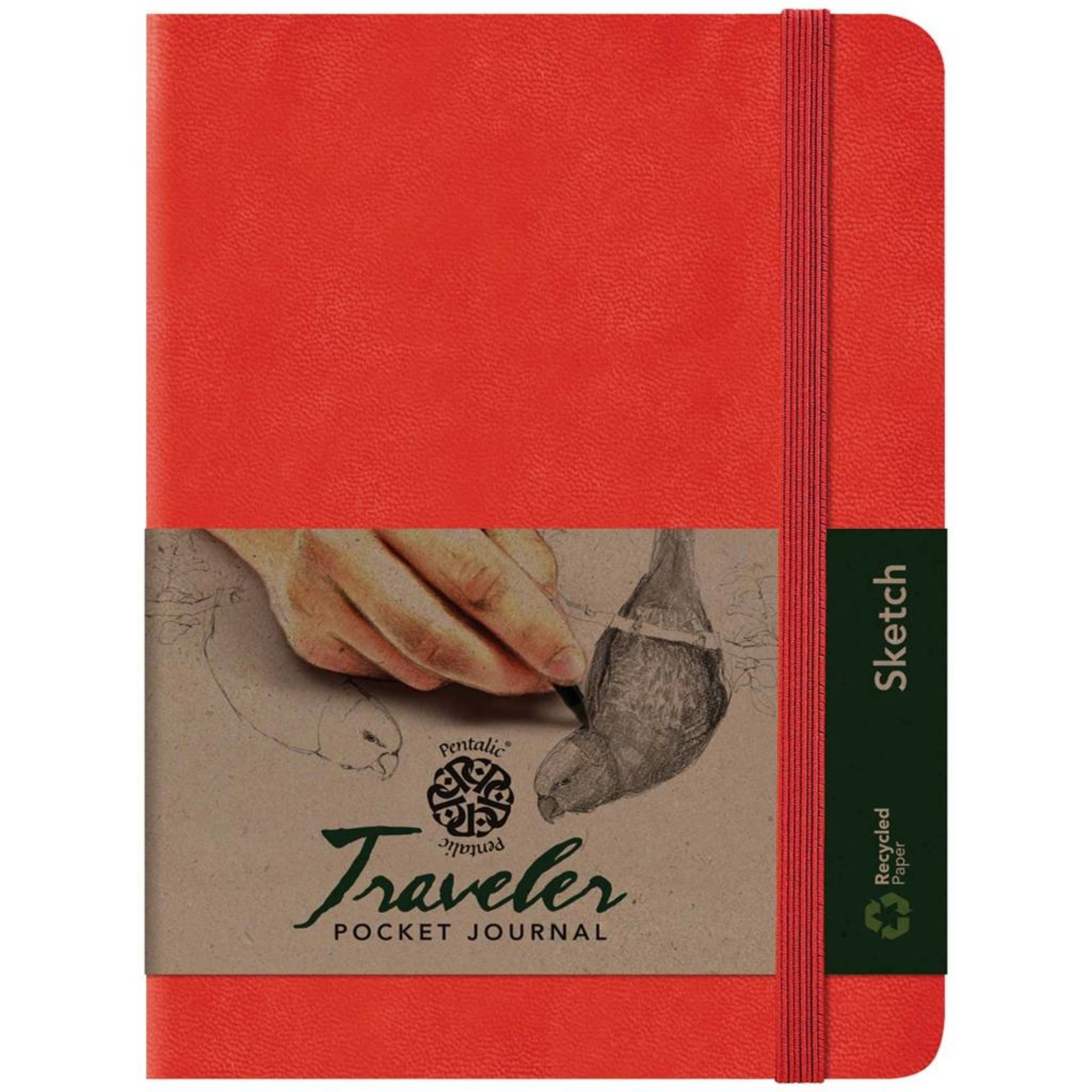 PENTALIC PENTALIC TRAVELER POCKET JOURNAL SKETCH 8X6 RED