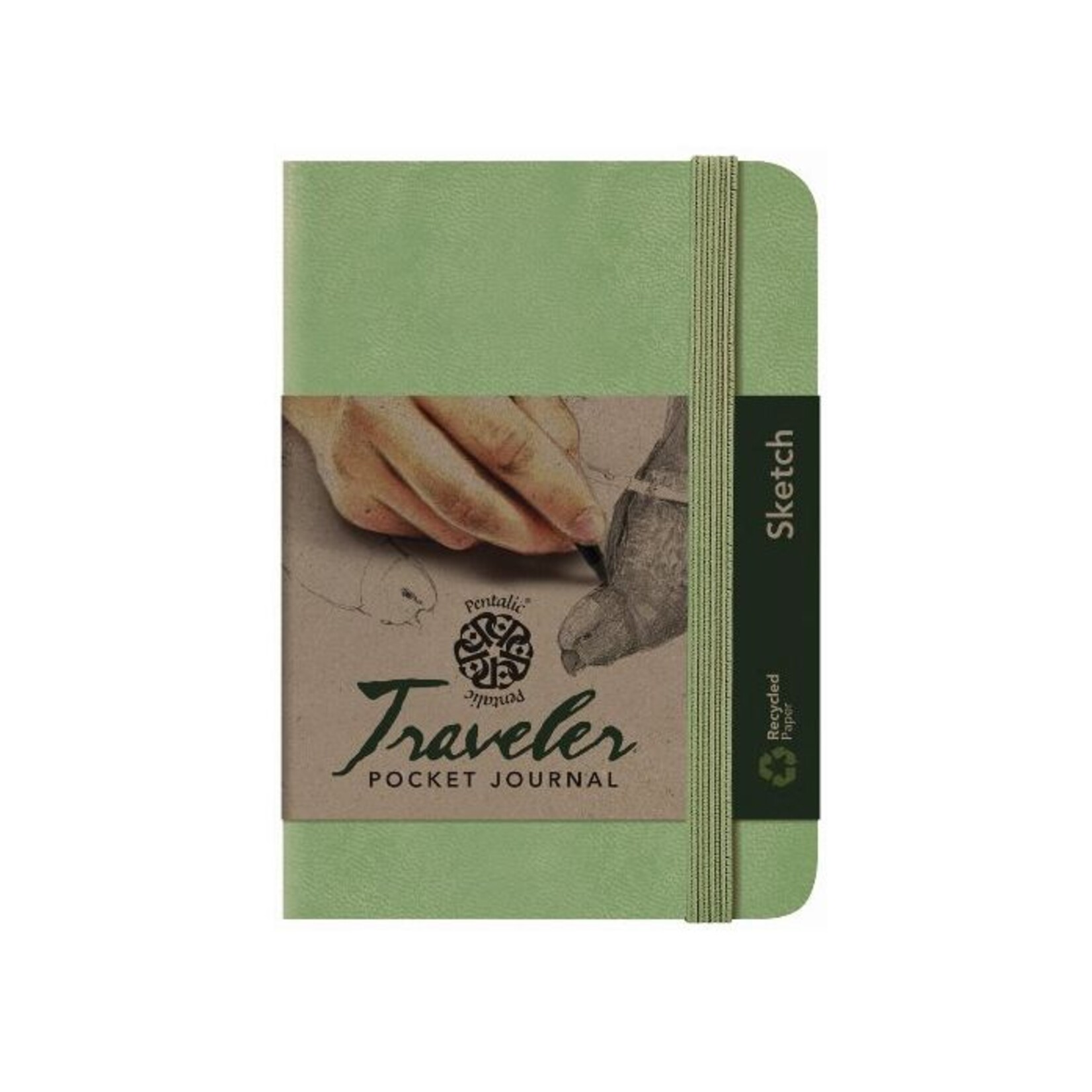 PENTALIC PENTALIC TRAVELER POCKET JOURNAL SKETCH 6X4 OLIVE GREEN