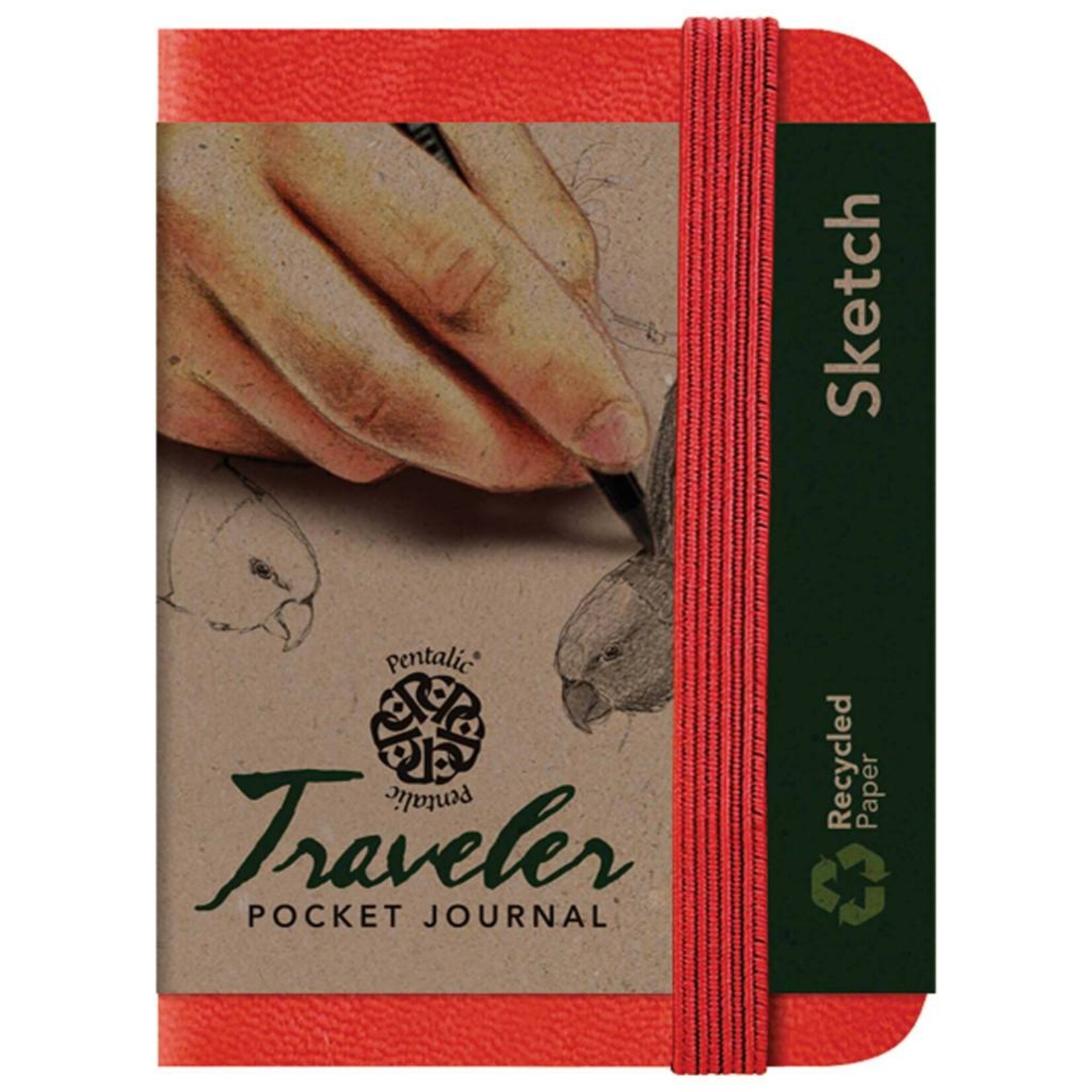 PENTALIC PENTALIC TRAVELER POCKET JOURNAL SKETCH 4X3 RED