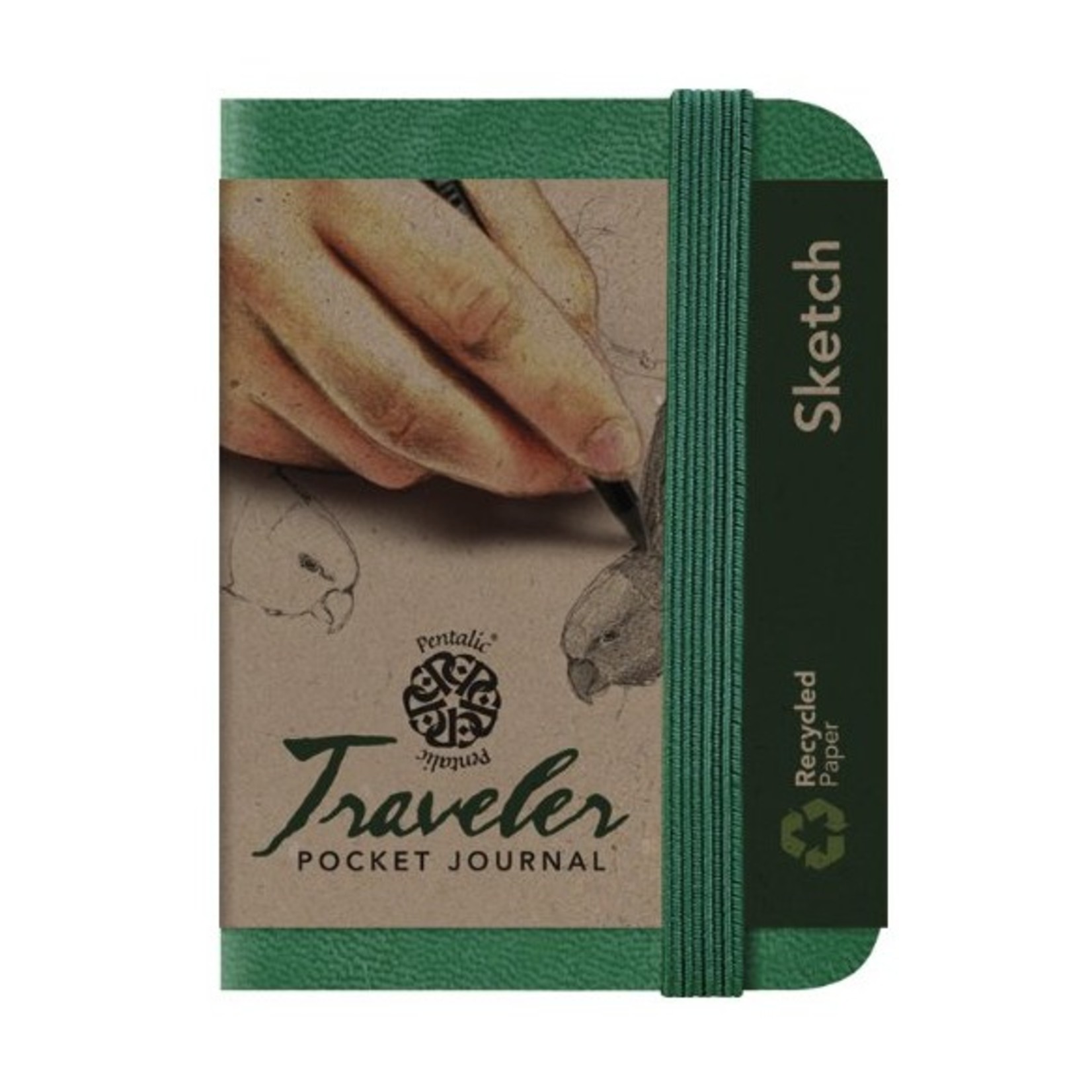 PENTALIC PENTALIC TRAVELER POCKET JOURNAL SKETCH 4X3 GREEN