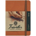 PENTALIC PENTALIC TRAVELER POCKET JOURNAL GRID 6X4 BROWN