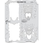 ARTOOLPRODUCTS ARTOOL FREEHAND AIRBRUSH TEMPLATE TM10 TWO FACED TIKI