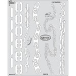 ARTOOLPRODUCTS ARTOOL FREEHAND AIRBRUSH TEMPLATE FX316 UNCHAINED