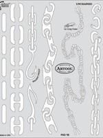 ARTOOLPRODUCTS ARTOOL FREEHAND AIRBRUSH TEMPLATE FX316 UNCHAINED