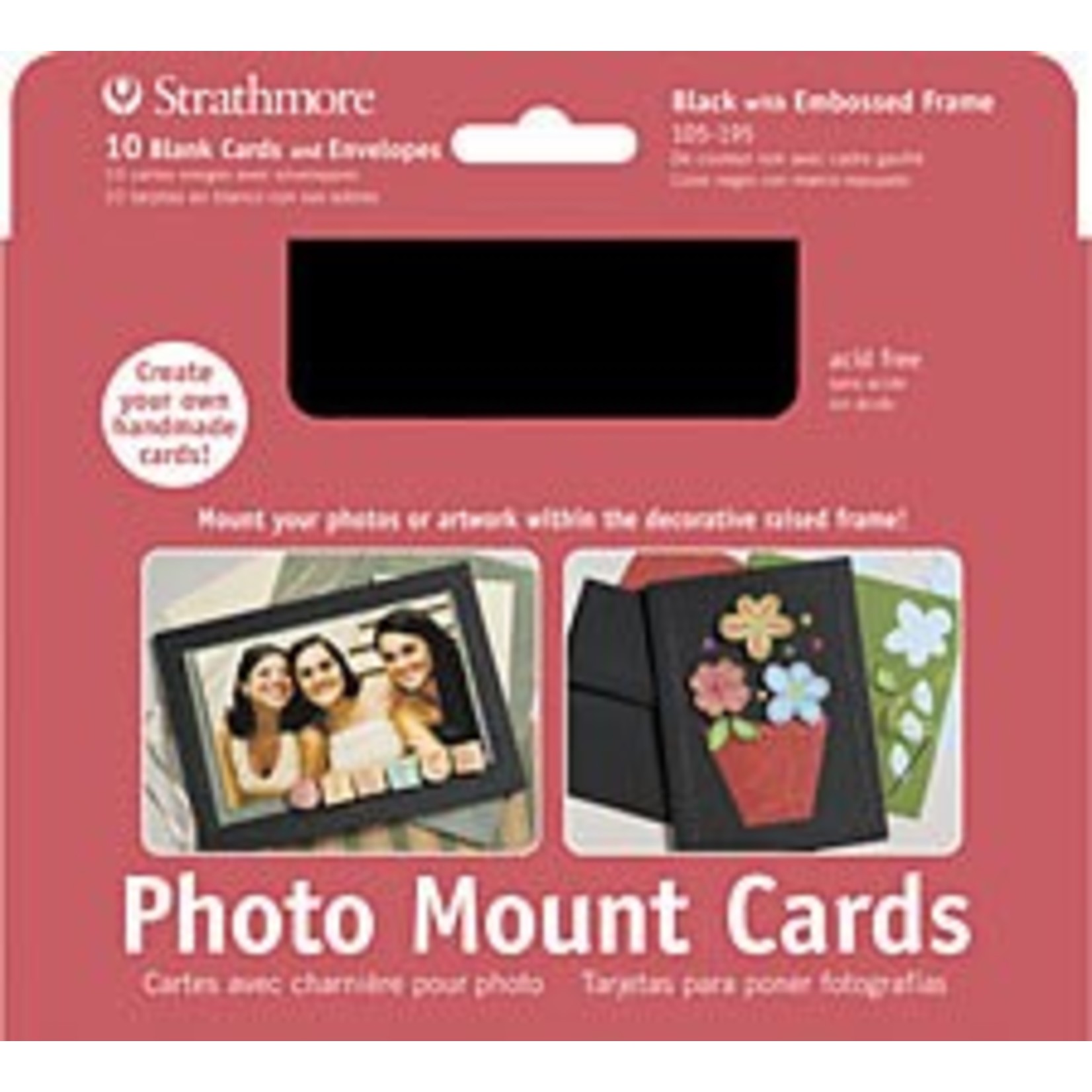 STRATHMORE STRATHMORE PHOTO MOUNT CARDS BLACK 10/PK