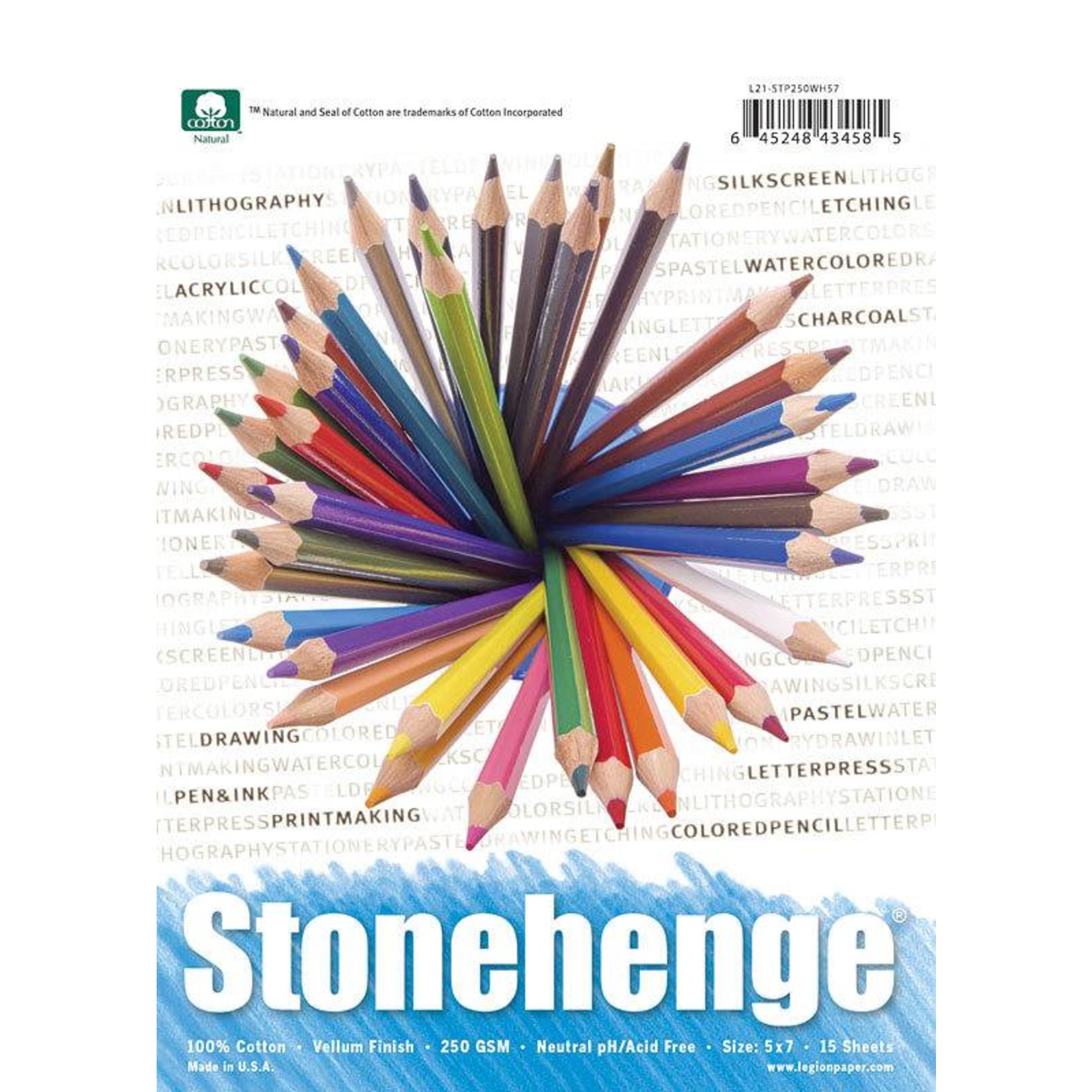 STONEHENGE PAD WHITE 9X12 90LB  15/SHT