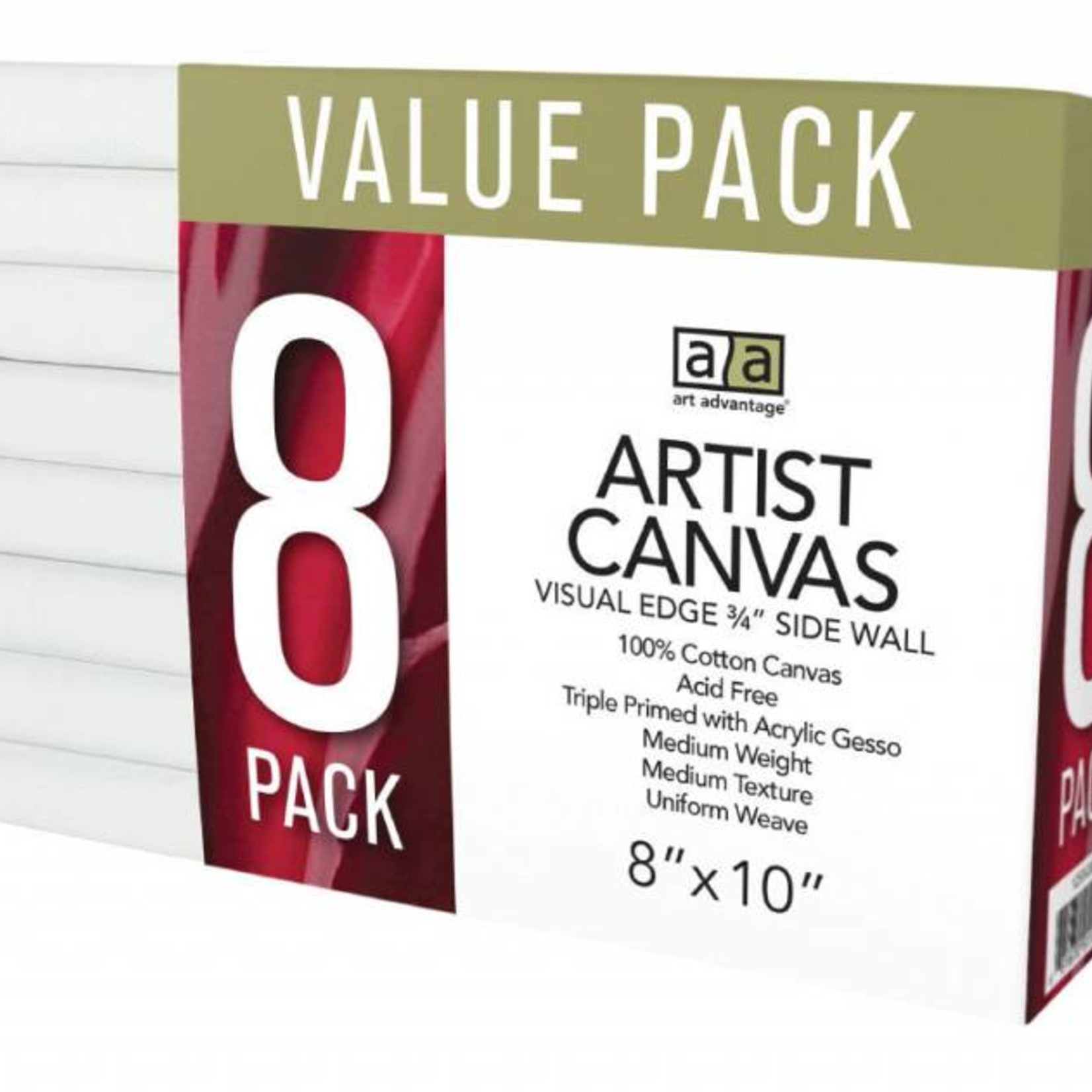 ART ADVANTAGE ART ADVANTAGE STRETCHED CANVAS BULK 8X10 8/PK Colours