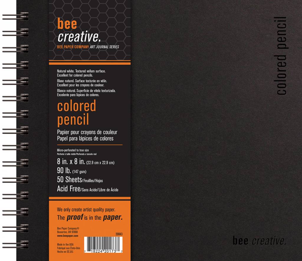 BEE PAPER BEE PAPER BEE CREATIVE COLORED PENCIL PAPER 8X8    BEE-20043