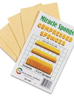 COLOR WHEEL COMPANY MIRACLE SPONGES COMPRESSED SPONGES 3X4 INCH 4/PK   3460