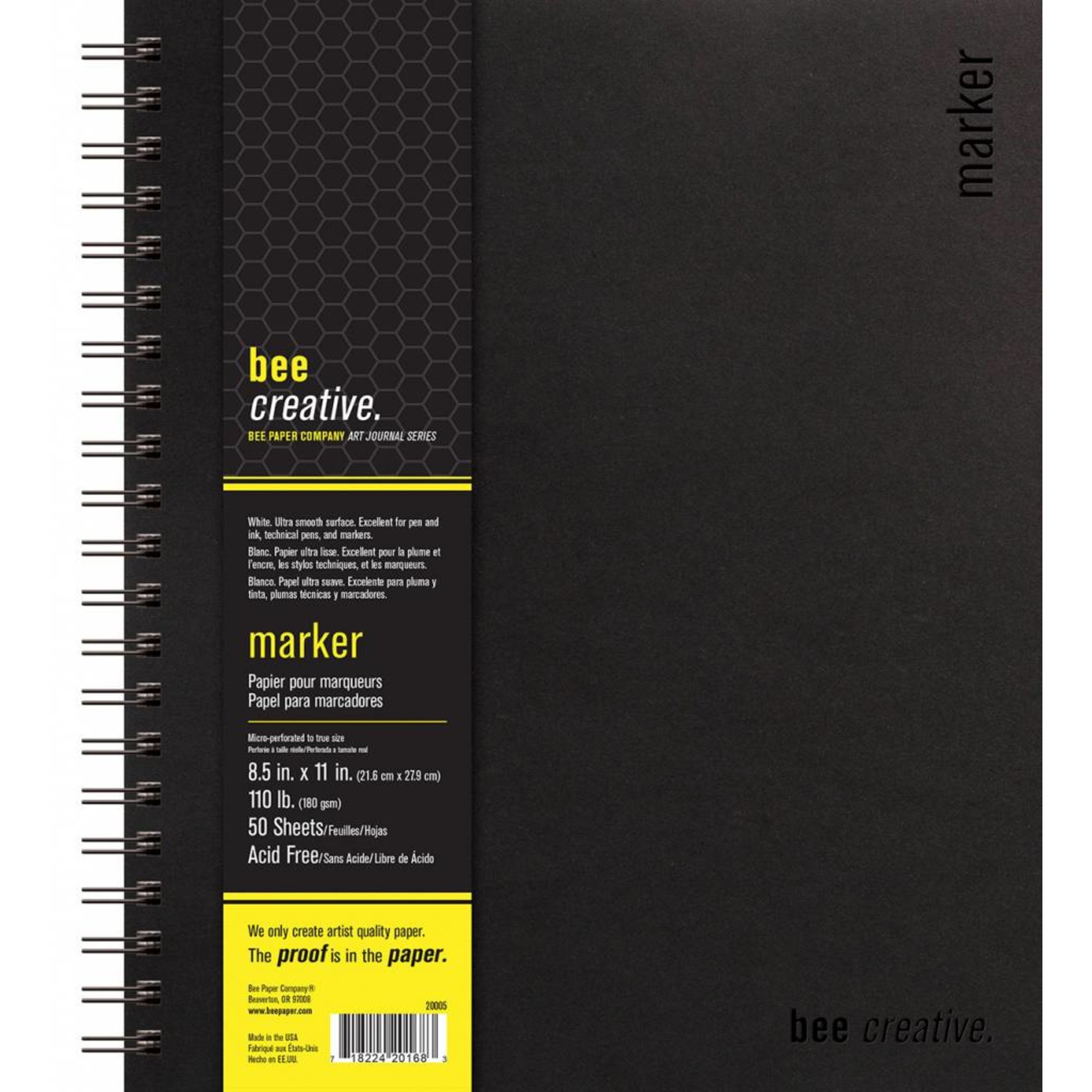 BEE PAPER BEE PAPER BEE CREATIVE MARKER PAPER 8.5X11 110LB  50SHT