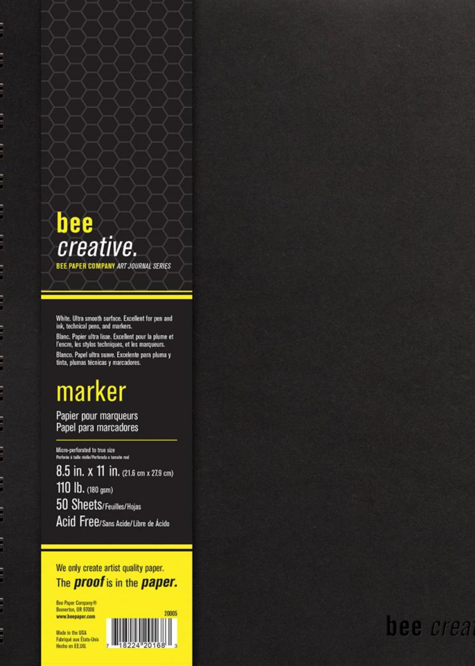 BEE PAPER BEE PAPER BEE CREATIVE MARKER PAPER 8.5X11 110LB  50SHT